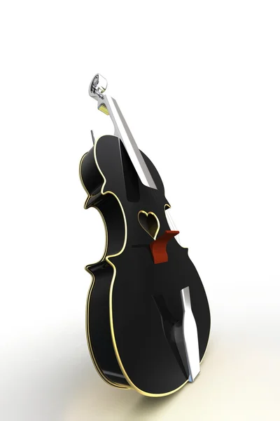 Ilustración 3D de un violín, instrumento musical . — Foto de Stock