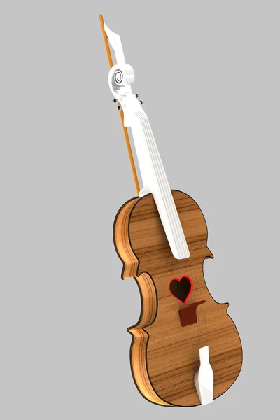 3D illustration of a Violin, musical instrument. — Stock Photo, Image