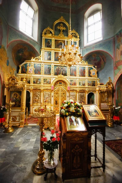 Moscow Russian Federation May 2021 Selective Focus Altar Las Velas — Foto de Stock