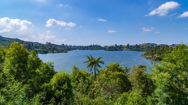 Una Vista Panorámica Del Lago Rotoiti Uno Los Muchos Lagos — Foto de Stock