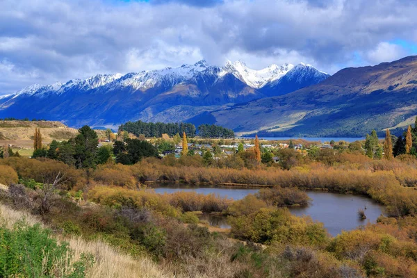 Άποψη Του Glenorchy Μια Μικρή Πόλη Στο Νότιο Νησί Της — Φωτογραφία Αρχείου