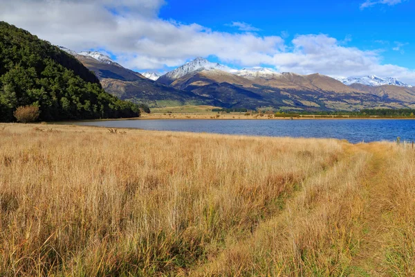 Elmas Gölü Yeni Zelanda Nın Güney Adasında Glenorchy Yakınlarında Manzaralı — Stok fotoğraf