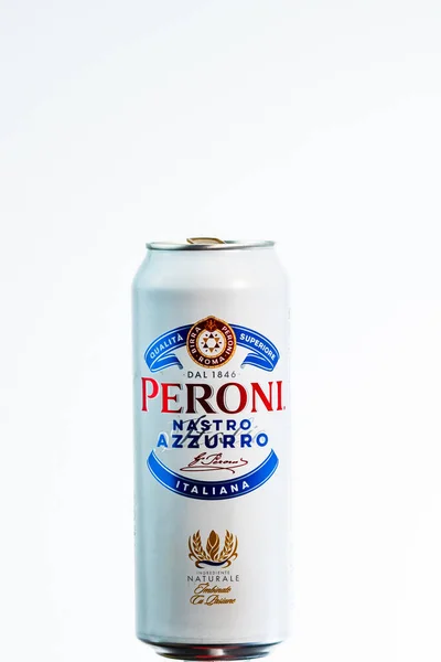 Peroni Nastro Azzurro Uma Cerveja Lager Premium Produzida Desde 1963 — Fotografia de Stock