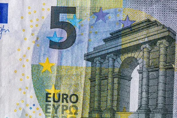 Para Euro Banknotları Ayrılan Paranın Geçmişi — Stok fotoğraf