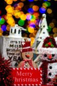 Vánoční dekorace, vánoční a novoroční svátky pozadí, zimní sezóna s vánoční ozdoby a rozmazané světla