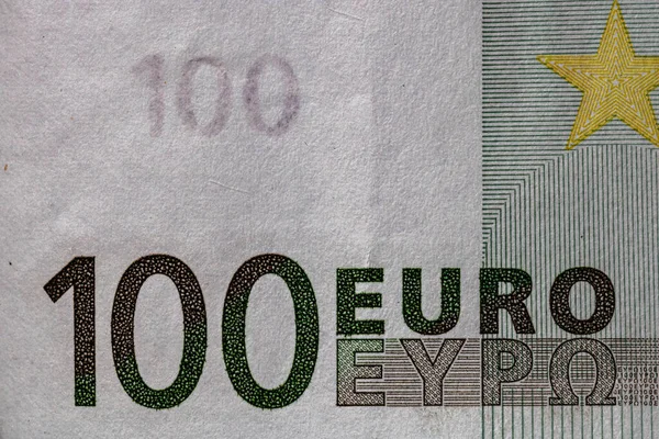 Mettre Accent Sur Détail Des Billets Euros Gros Plan Sur — Photo