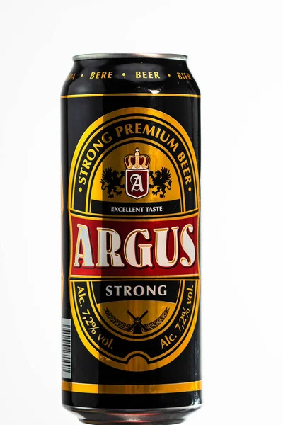 Bière Argus Premium Lager Lild Supermarché Propre Bière Marque Séance — Photo