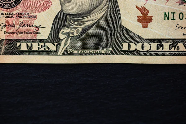 Selective Focus Detail Dollars Banknote Close Macro Detail Money Banknotes — Stock Photo, Image