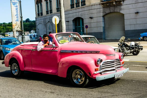 Vintage Klassisk Amerikansk Bil Används Som Taxi Havanna Kuba 2021 — Stockfoto