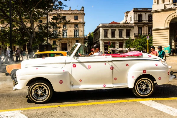 Voiture Américaine Classique Vintage Utilisée Comme Taxi Havane Cuba 2021 — Photo