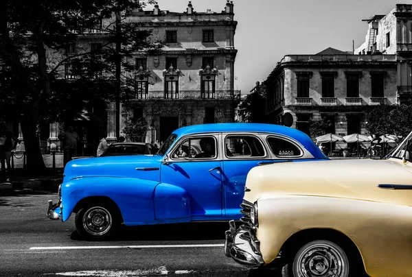 Voiture Américaine Classique Vintage Utilisée Comme Taxi Havane Cuba 2021 — Photo