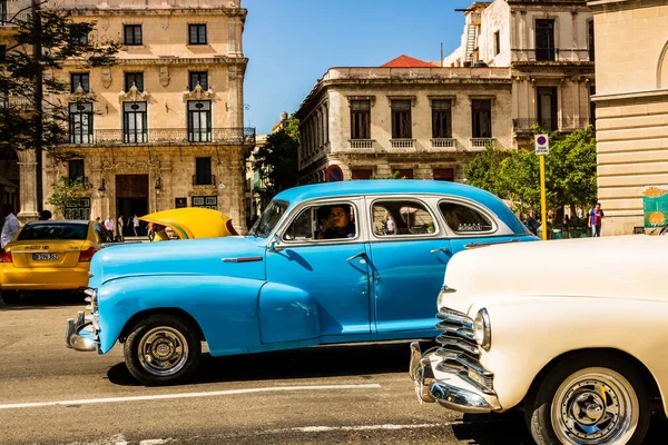 Vintage Klassieke Amerikaanse Auto Gebruikt Als Taxi Havana Cuba 2021 — Stockfoto