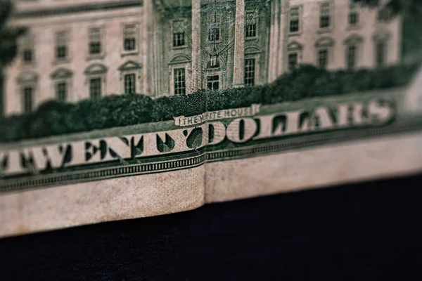 Szelektív Fókusz Dolláros Bankjegy Részleteire Zárják Pénzbankjegyek Makroszintű Részleteit Elkülönítve — Stock Fotó