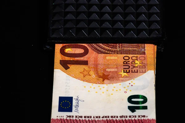 Банкноты Евро Бумажнике — стоковое фото