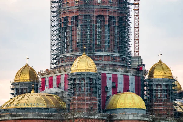 Catedral Salvação Popular Catedrala Mantuirii Neamului Canteiro Obras Vista Detalhe — Fotografia de Stock