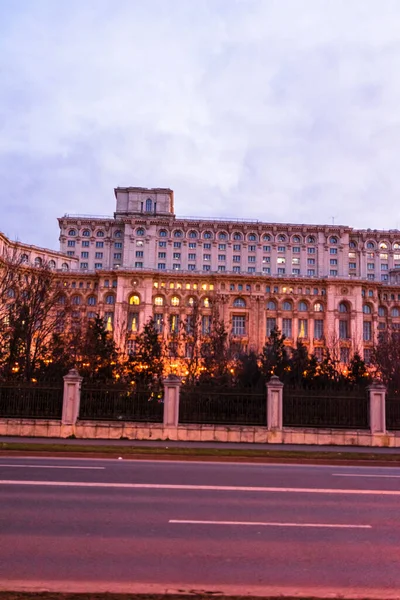 Palace Parliament Palatul Parlamentului Bucharest Capital Romania 2021 — Stock Photo, Image