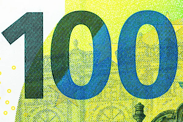 Selektiver Fokus Auf Die Details Der Euro Banknoten Makrodetails Der — Stockfoto