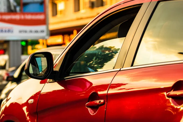 Car Traffic Rush Hour Downtown Area City Car Pollution Traffic — Stock Photo, Image