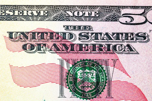 Selektivt Fokus Detaljer Usd Sedlar Närbild Makro Detalj Usa Dollar — Stockfoto