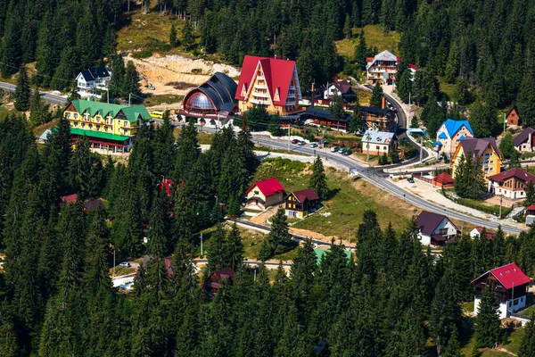 Vue Dessus Une Station Montagne Vartop Bihor Roumanie 2021 — Photo