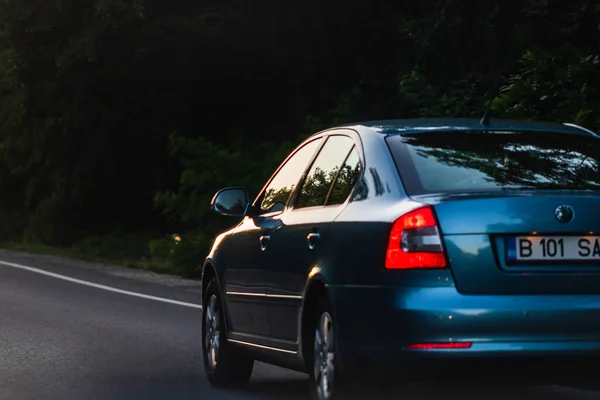 Car Traffic Rush Hour Traffic Jam Cars Road Sunset Bucharest — Stock Photo, Image