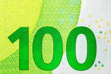 EURO banknotlarının detaylarına özen göster. EURO banknotlarının makro detaylarını kapat. Dünya para kavramı, enflasyon ve ekonomi kavramı
