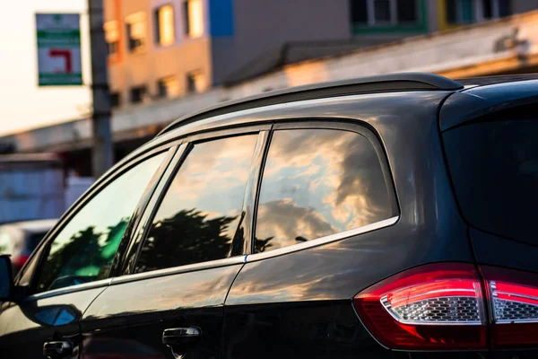 Car Traffic Rush Hour Downtown Area City Car Pollution Traffic — Stock Photo, Image