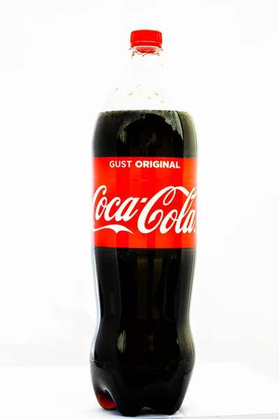 Coca Cola Plastic Bottle Isolated White Background Illustrative Editorial Photo — Stock Photo, Image