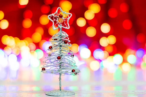 Işıklara Karşı Noel Dekorasyonları — Stok fotoğraf
