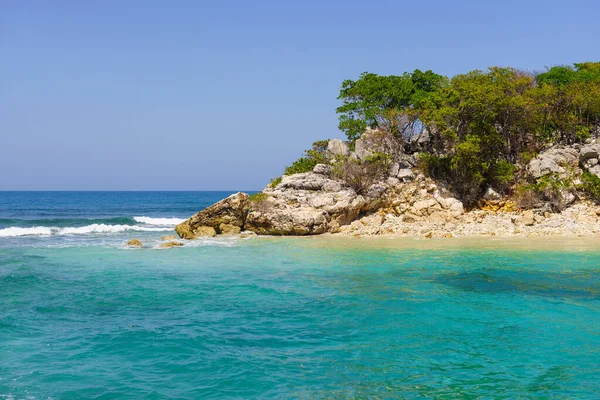 Isla Labadee Haití Playa Tropical Salvaje Exótica Con Arena Blanca — Foto de Stock