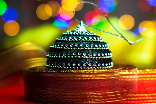Різдвяна Концепція Прикрасою Фоном Лігвів Боке — стокове фото
