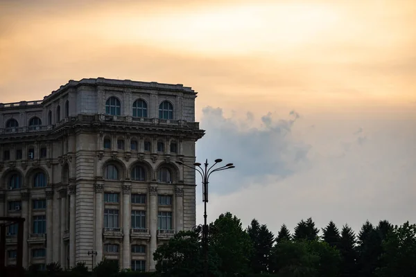 Palace Parliament Night Time Bucharest Romania — Stock Photo, Image