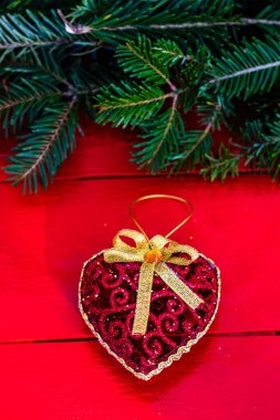 Noel ve yeni yıl konsepti. Noel dekorasyonu arka planı