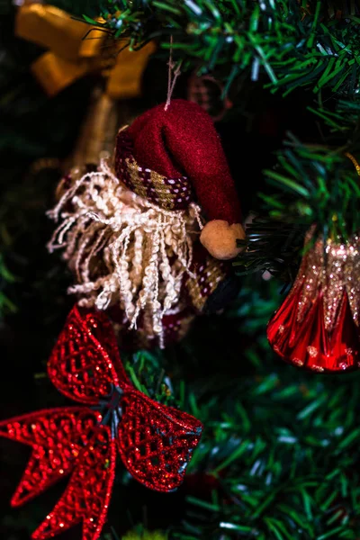 Kompozycja Świąteczna Dekoracjami Sezonowymi Ozdobami — Zdjęcie stockowe