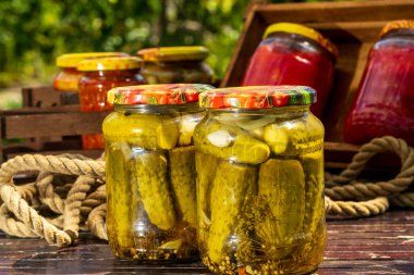 Sirkede konserve salatalık. Salatalık turşusu.