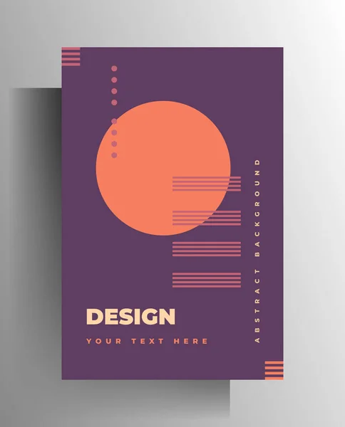 Kitap, dergi, broşür, katalog, poster için kapak tasarımı şablonu. Geometrik elementlerle renklendirilmiş parlak desen. 10 EPS vektörü.