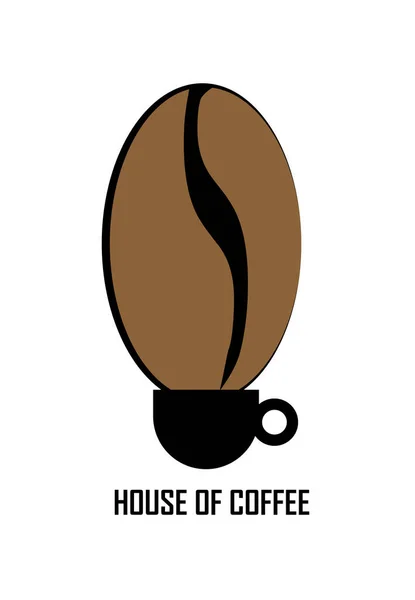 Plantilla Logo Icono Café Ilustración Aislada Vectorial — Archivo Imágenes Vectoriales