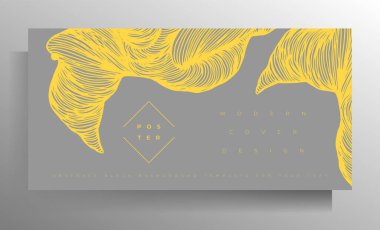 Broşür, pankart, katalog ve broşür için kapak tasarımı. El çizimi grafikler. Vektör illüstrasyonu.