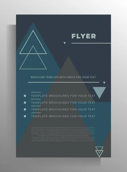 Broschüre Flyer Heftvorlage Geometrisches Design Din Format Vektorfarbige Illustration — Stockvektor