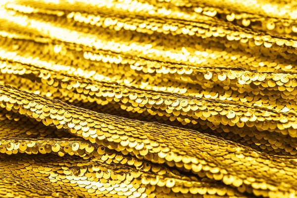 Golden Shiny Fabric Sequins Abstract Background Color 2021 — Foto Stock