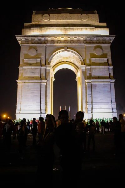 India Gate Delhi India October 2020 Evening View Tourist Historical — Stock Photo, Image