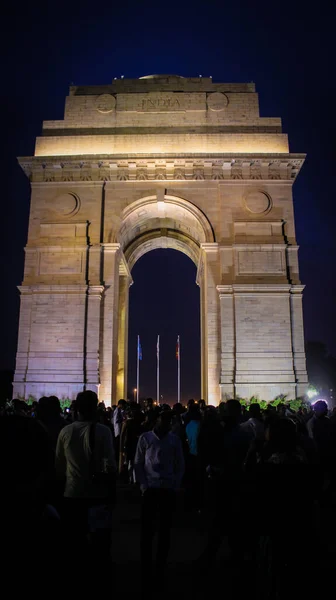 Porte Inde Delhi Inde Octobre 2020 Vue Soir Touriste Sur — Photo