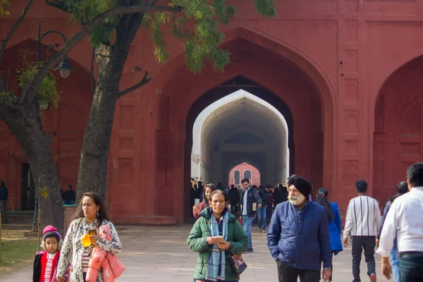 Delhi India Juni 2021 India Reis Toerisme Achtergrond Red Fort — Stockfoto