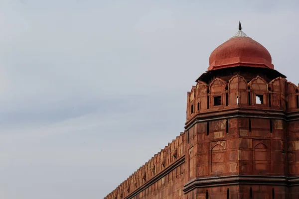 India Turism Fundal Red Fort Lal Qila Delhi Patrimoniul Mondial — Fotografie, imagine de stoc