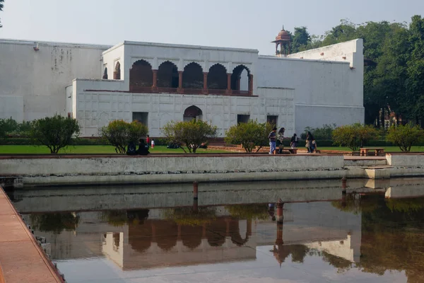 India Reizen Toeristische Achtergrond Red Fort Lal Qila Delhi World — Stockfoto