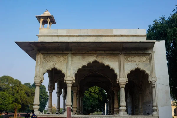 Hira Mahal Pavilhão Forte Vermelho Delhi Ele Está Localizado Parede — Fotografia de Stock