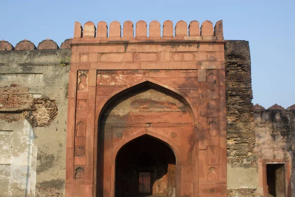 Muur Van Red Fort Lal Qila Delhi World Heritage Site — Stockfoto