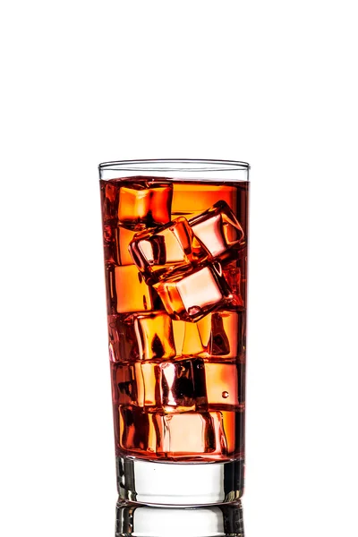 One glass of tea with ice — Stock Photo, Image