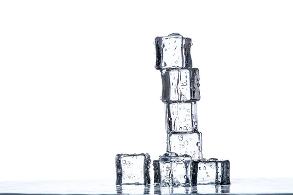 Ice cubes pyramid — Stock Photo, Image