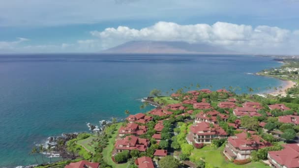 Schöne Aussicht auf das Meer. Tropische Insel Hintergrund mit Kopierraum, 4K Hawaii — Stockvideo